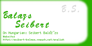 balazs seibert business card